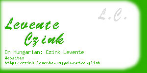 levente czink business card